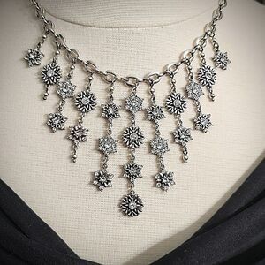 Brighton Arctica Bib Snowflake Necklace with Swarovski Crystals - Retired